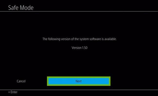 Update recognized dialog with Next highlighted.