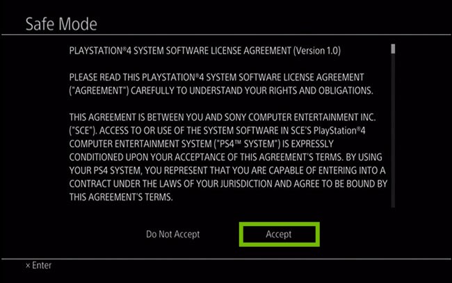 SLA with Accept highlighted.