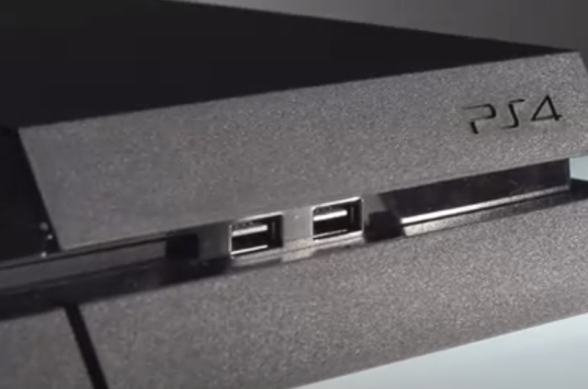 PlayStation 4 front USB ports.