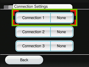 connection settings with connection 1 highlighted
