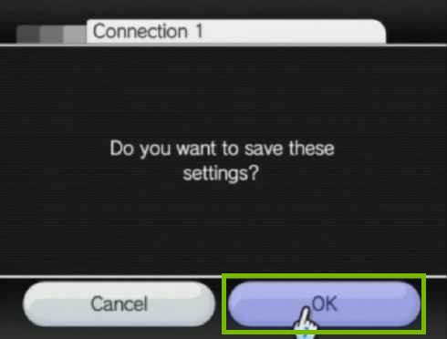 do you want to save these settings? with the ok button highlighted