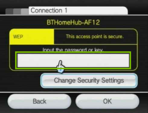 example wifi network asking for Wi-Fi password which is highlighted