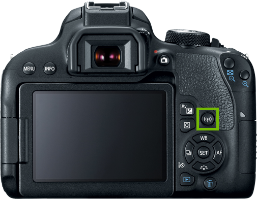 camera with Wi-Fi button highlighted