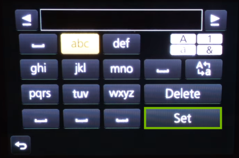 Wi-Fi password entry screen
