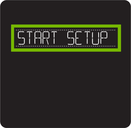 Start Setup showing on thermostat screen.