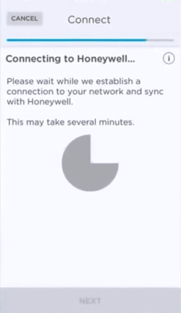 Wi-Fi connection waiting screen.