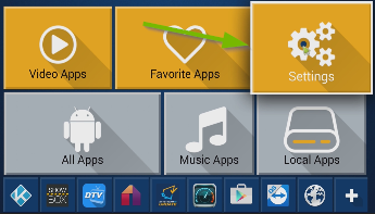 Settings icon highlighted.