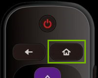 Element Roku Remote with Home highlighted. Illustration