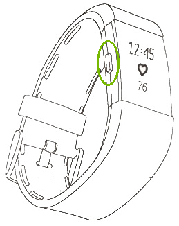 Charge 2 with the Button highlighted. Illustration