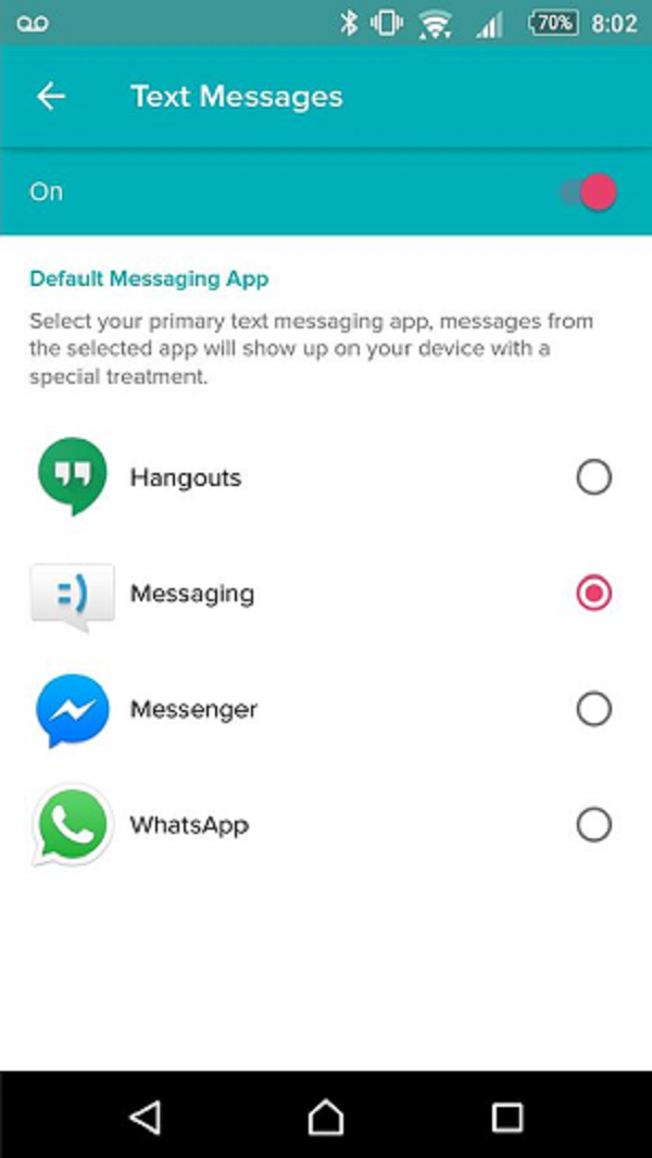 Fitbit app selection. Screenshot