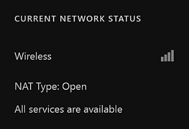 Network Status for Xbox One.