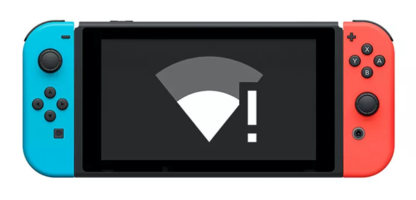 Nintendo Switch device displaying Wi-Fi status icon.
