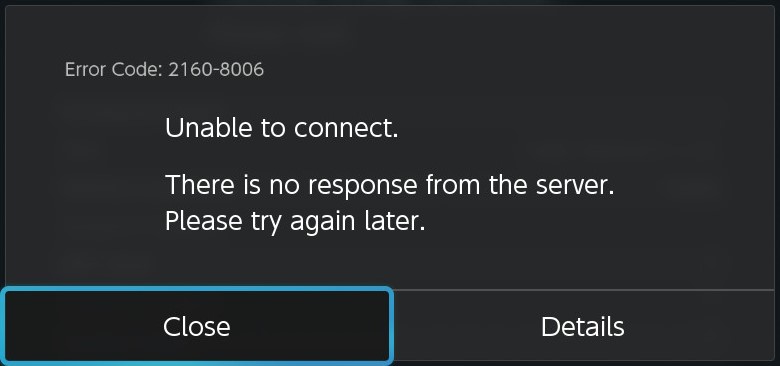 Failed Connection Test