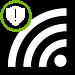 Wi-Fi symbol with shield highlighted