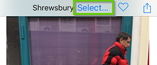 iOS cropped image of the Select option.