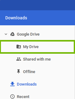 Files app My drive highlighted.