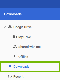 Files app with Downloads highlighted.