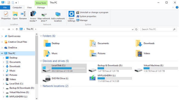 Windows 10 explorer window.