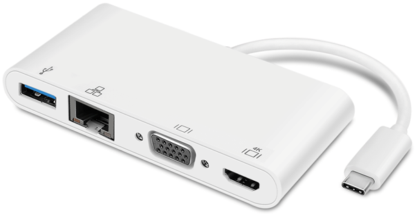 USB Type C dongle adapter.