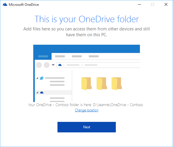 Microsoft one drive main folder