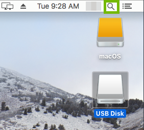 Spotlight icon highlighted.