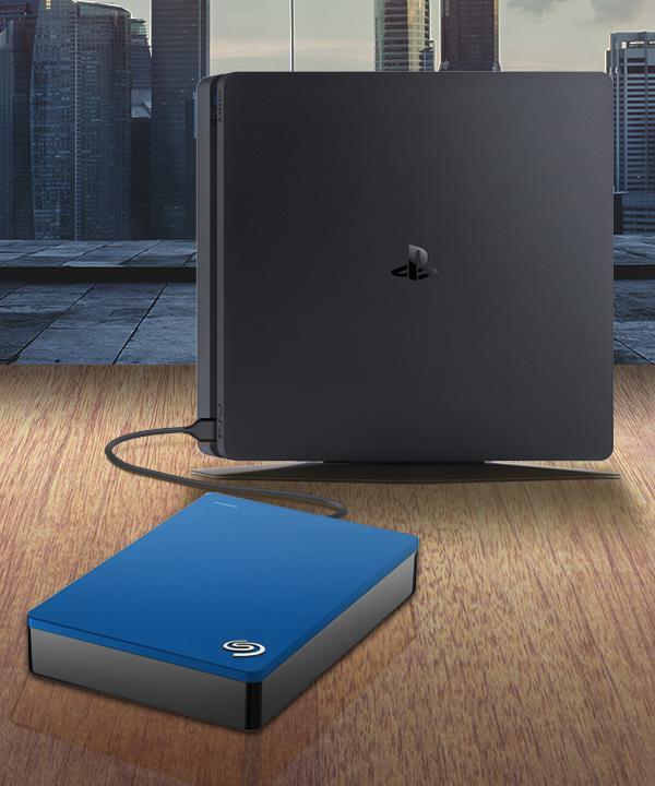 External drive connected to PlayStation 4.