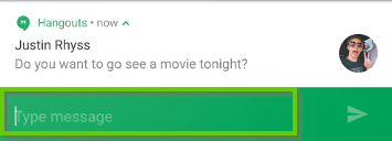 Android field for typing a reply