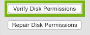 Verify Disk Permissions