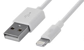 An Apple lightning cable