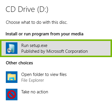 Windows autorun pop-up.