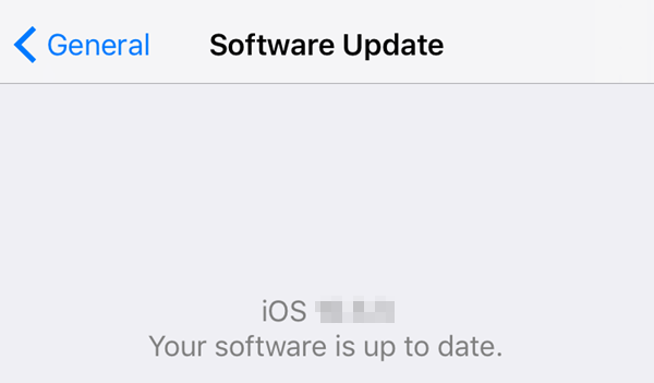 iOS is up to date