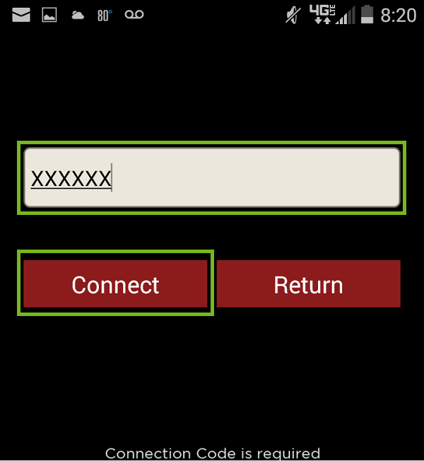 Element Remote App Connection Code