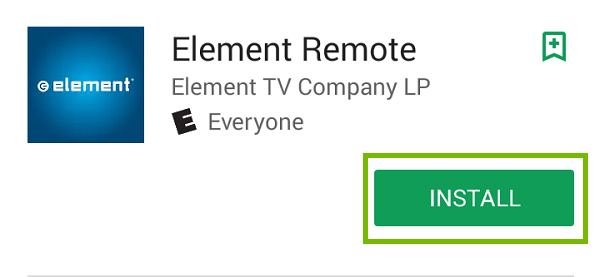 Element Remote App Android Install. Screenshot