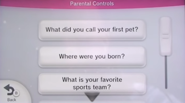 Selecting a question