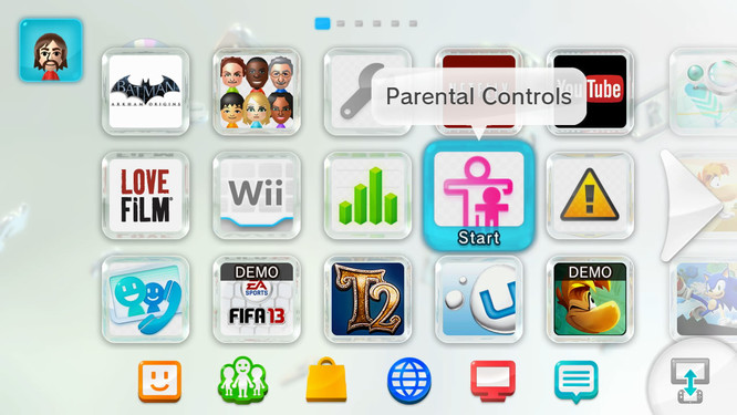 Wii u parental controls icon