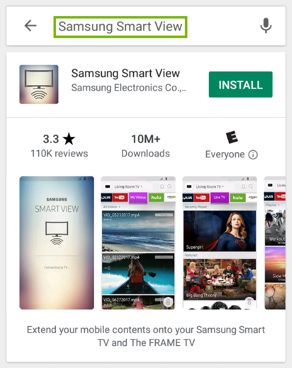 Keyword highlighted in Google Play search.