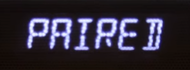 Paired message showing on units display.