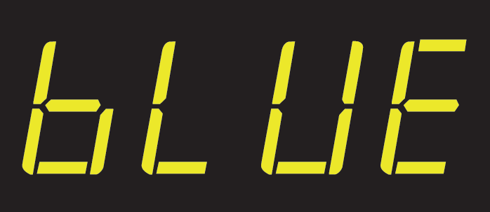 Front console with blue displayed