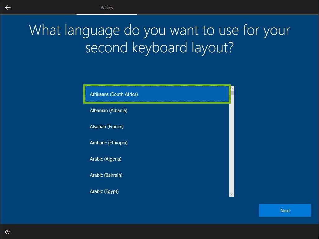 Eexample language highlighted