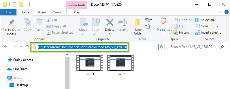 Explorer window with files.