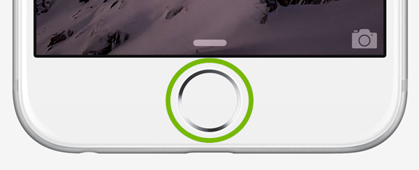 iOS device home button.