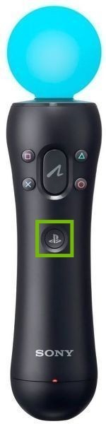PS Move controller with PS button highlighted.