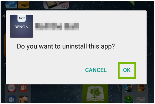Android uninstall confirmation