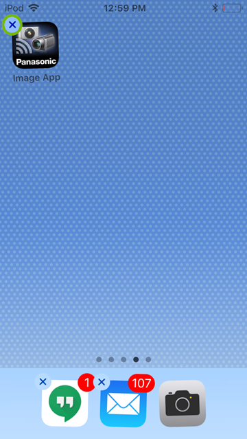 iOS mobile app delete option