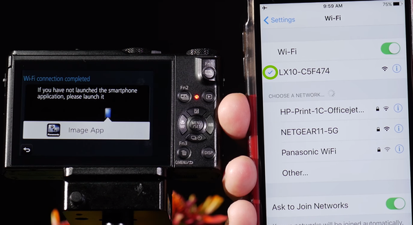 Checkmark highlighted denoting phone is connected to Wi-Fi.