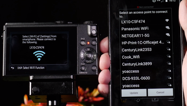 Phone showing available Wi-Fi networks.