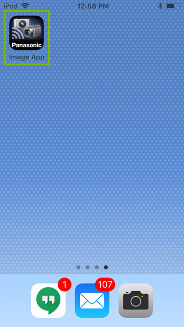 iOS screen with highlighted mobile app icon