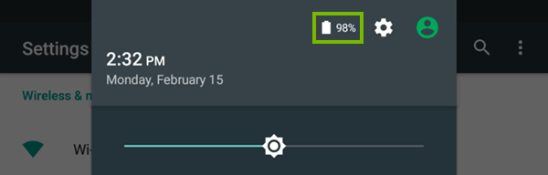 Android battery icon