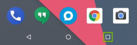 Home screen with the Recent Apps button highlighted.