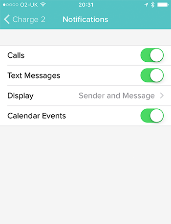Fitbit Notifications List.